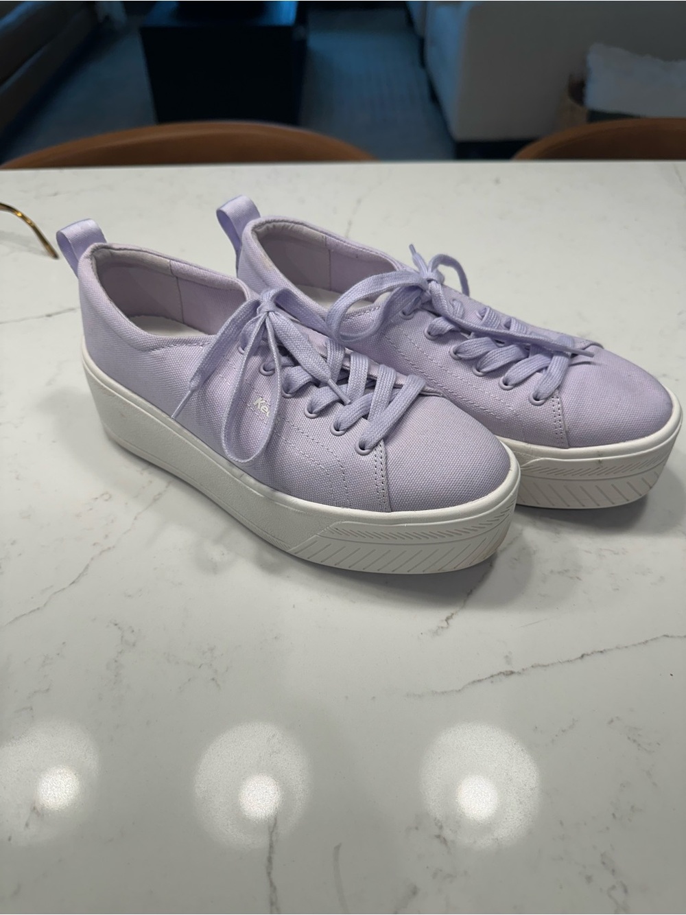 Keds Lilac Platform Lace-Up Sneakers
